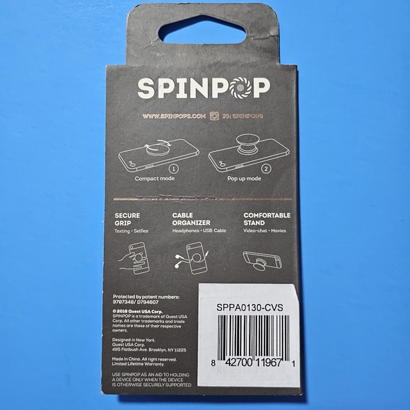 SpinPop: Pop-Up Phone Holder & Stand - TINTED MIRROR - Picture 3 of 4